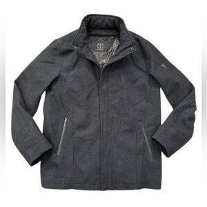 Tumi Charcoal Wool Blend Lined Jacket
